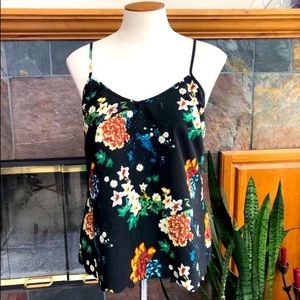 Anthropologie E by Eloise Floral Scalloped Hem Cami - Size S